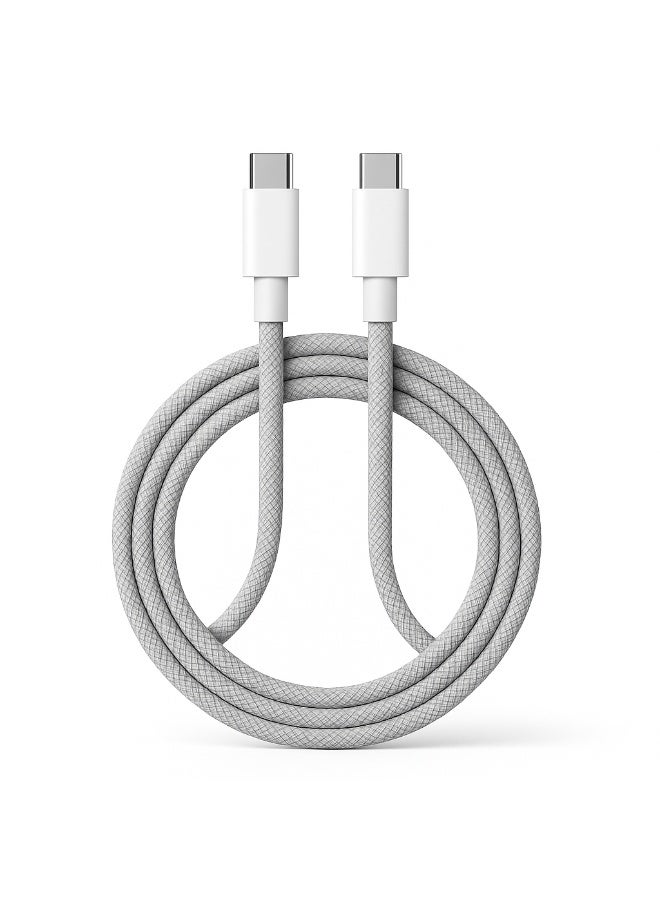 كابل USB-C إلى USB-C مضفر للشحن السريع - Image 2